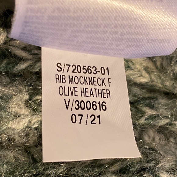 Old Navy Mock Neck Ribbed Knit Chunky Pink Tunic Roll Cuff Sweater Size XXL - Picture 11 of 12